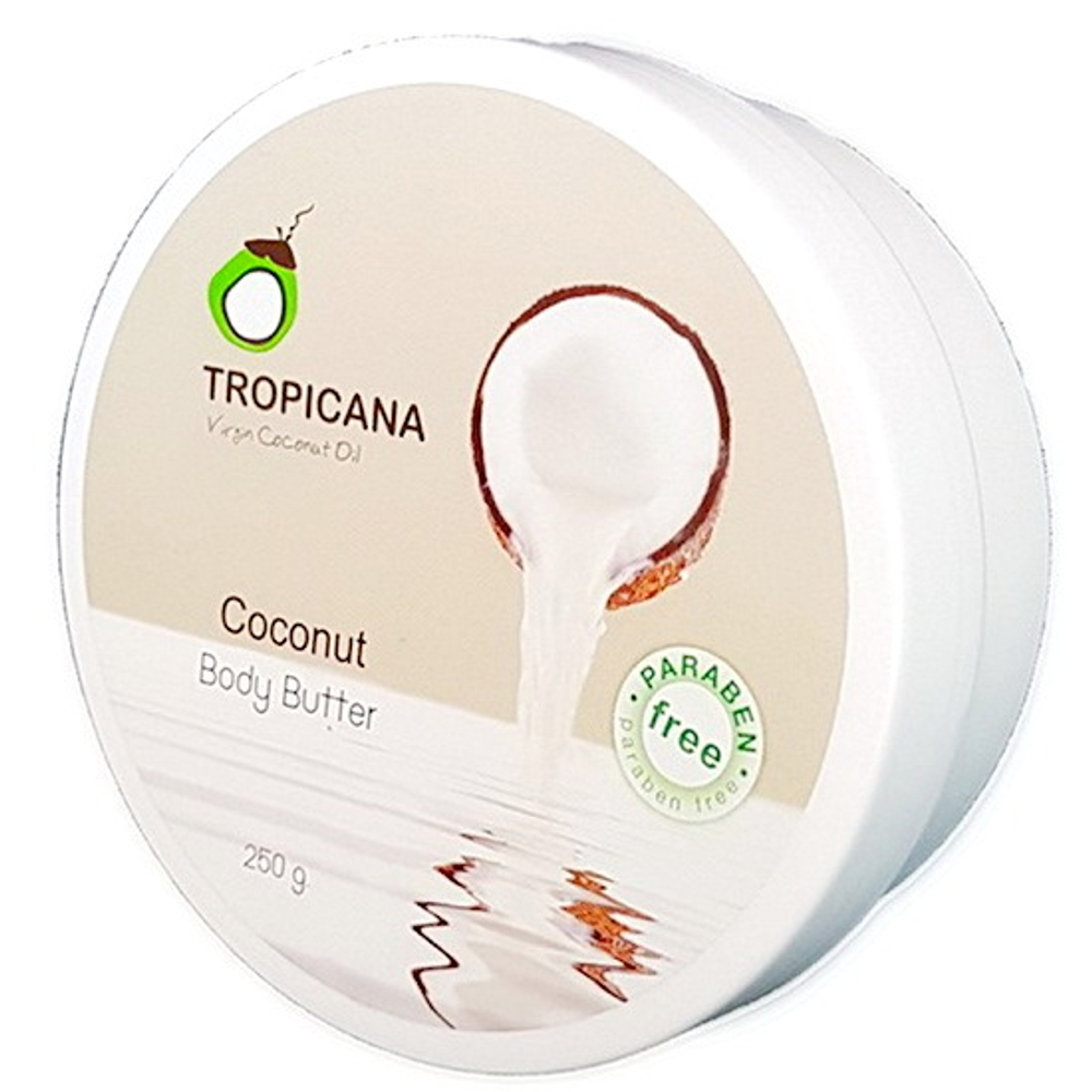 Крем для тела с кокосовым маслом Тропикана Tropicana Coconut Body Butter Paraben Free (без парабенов), 250 g