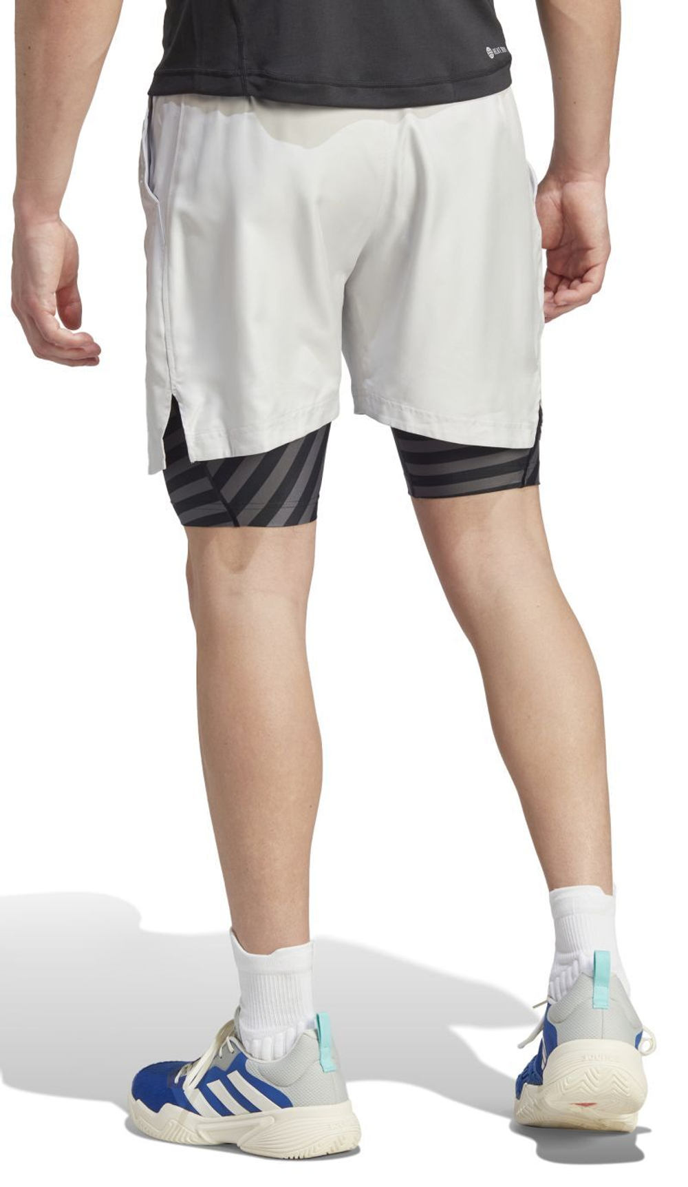 Мужские теннисные шорты Adidas 2n1 Short Pro - grey one/grey one