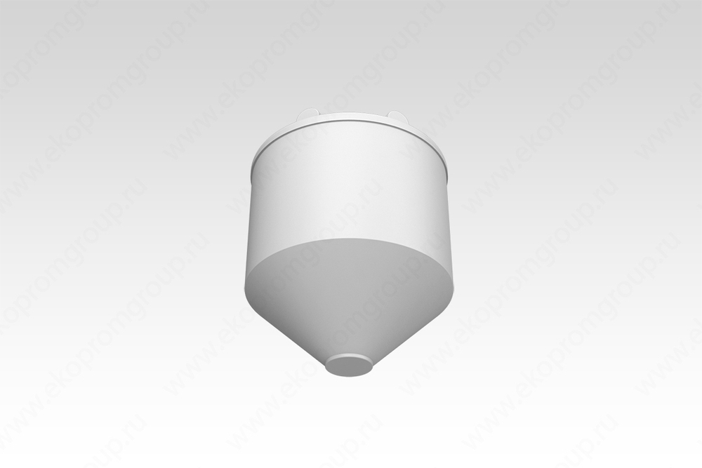 Ёмкость пластиковая пищевая ЭкоПром ФМ 1000 л. конусная (120x120x148см;белый) - арт.555368
