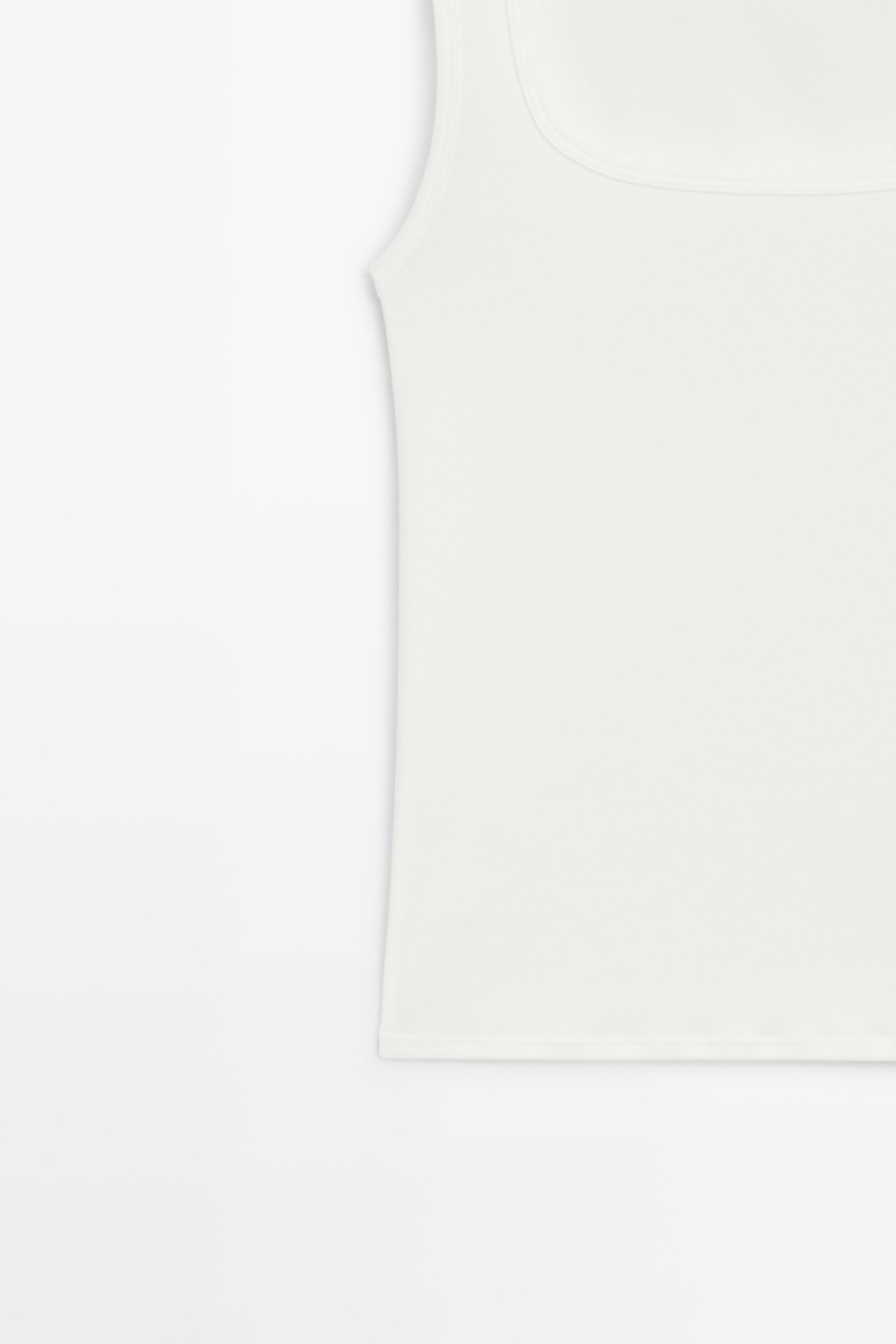 Massimo Dutti ТТоп с квадратным вырезом, белый