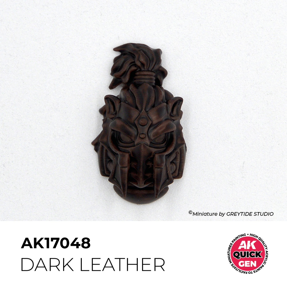 AK Interactive Dark Leather Quick Gen - контрастная акриловая краска, 18 мл