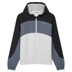 Мужская теннисная куртка Lacoste Sport Colour-Block Track - grey/black