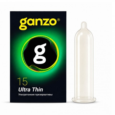 Презервативы GANZO Ultra Thin, ультратонкие, 15 шт