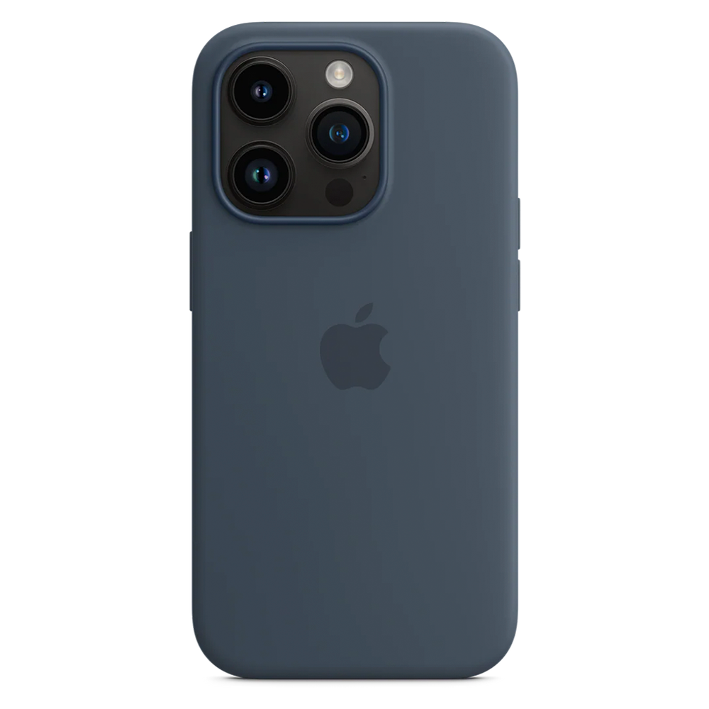 Силиконовый чехол с поддержкой MagSafe Apple Silicone Case для iPhone 14 Pro, Storm Blue (Штормовое небо)