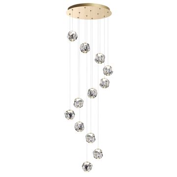 Люстра каскадная 60W 4000К 5085/60L золото Jemstone Odeon Light