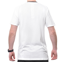 Мужское теннисное поло Wilson Players Seamless Zip Henley 2.0 - белый