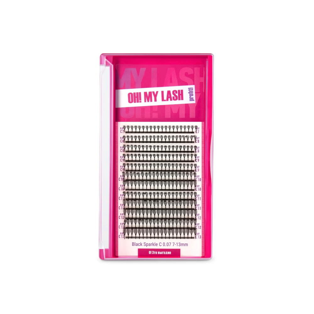 Ресницы черные OH! MY LASH Sparkle перья MIX