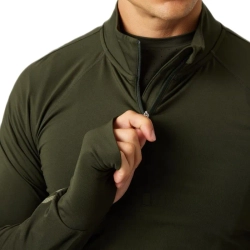 Мужская теннисная футболка с длинным рукавом Björn Borg Midlayer Half Zip - rosin