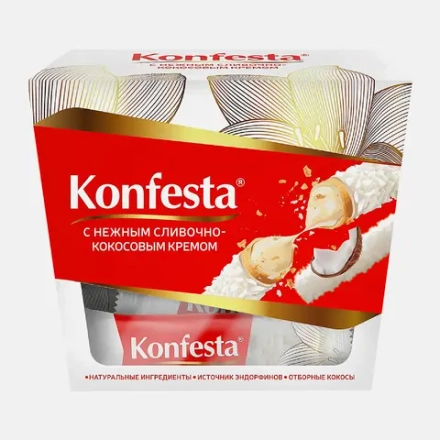 Конфета Konfesta глазированная с кокосовой начинкой 150г