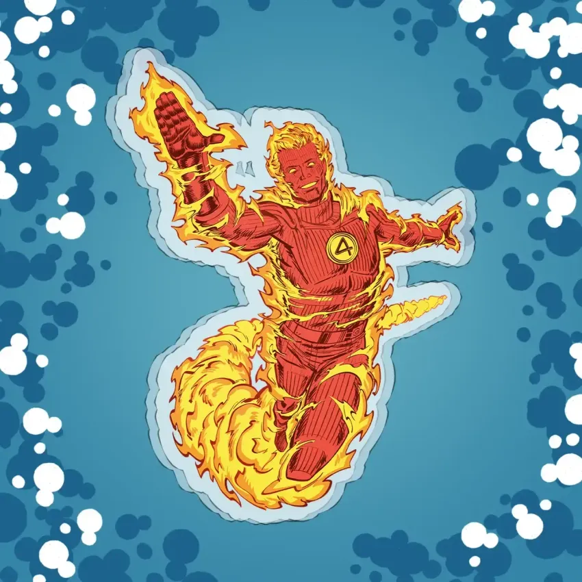 Акриловый стенд "F4: Johnny Storm/Human Torch"