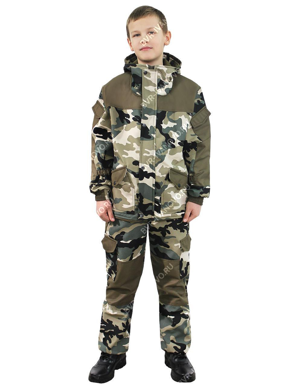 Костюм детский ГОРКА-Demi (Polarfleece рип-стоп, Зелёный КМФ)