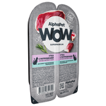 ALPHA PET WOW Влажный корм для кошек с чувствительным пищеварением, ягненок и потрошки 0,08 кг