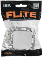 FLITE Выключатель 1-клавишный кнопочный 10А ВС11-2-0-ФлБ белый IEK