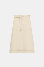 ЮБКА С КОНТРАСТНОЙ ОТСТРОЧКОЙ И РЕМНЕМ — ZARA