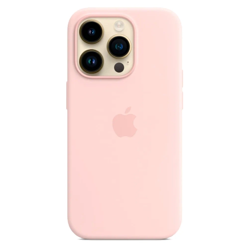 Силиконовый чехол с поддержкой MagSafe Apple Silicone Case для iPhone 14 Pro, Chalk Pink (Розовый мел)