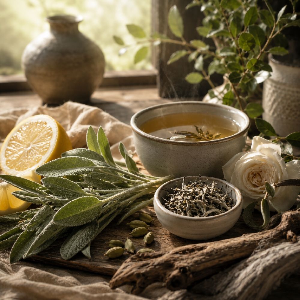 Белый чай и шалфей (Sage White Tea)