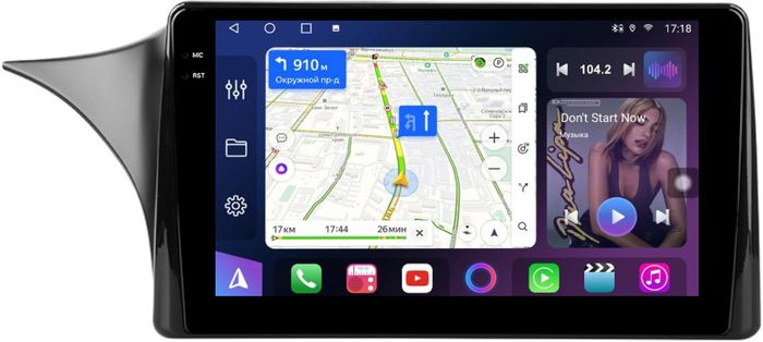 Магнитола для Lada Priora 2013-2018 (рамка тип 4) - FarCar S500-TS20 монитор 9.5" 2K QLED на Android 14, Быстрейшая, CarPlay, 4G SIM-слот
