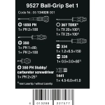 Набор отвёрток 9527 Kraftform Ball-Grip Set 1 WERA 05134028001