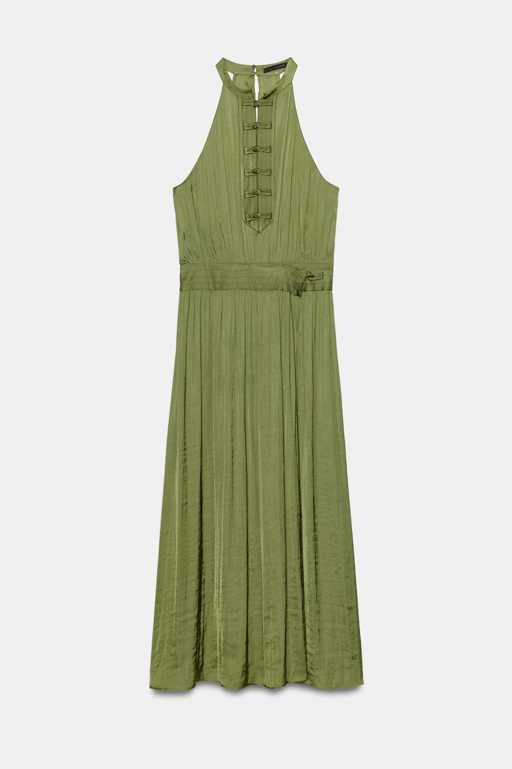 ДЛИННОЕ ПЛАТЬЕ ХАЛТЕР С ДЕКОРОМ КЛЕВАНТ — ZARA