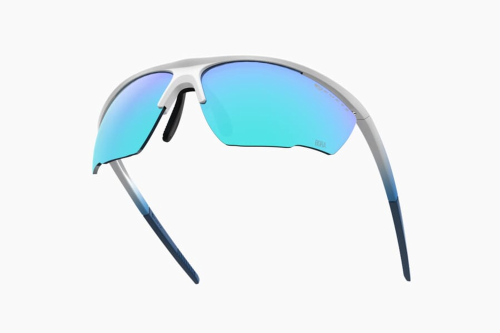 Спортивные очки с диоптриями Demetz Relief L / Matte White / Matte Blue Grey with Blue Mirror Cat.3