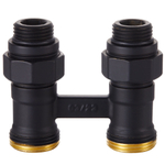 Узел нижнего подключения Royal Thermo прямой 1/2quot;х3/4quot; EK (черный)