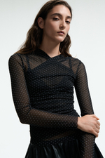 Топ из сетки плюмети - H&M