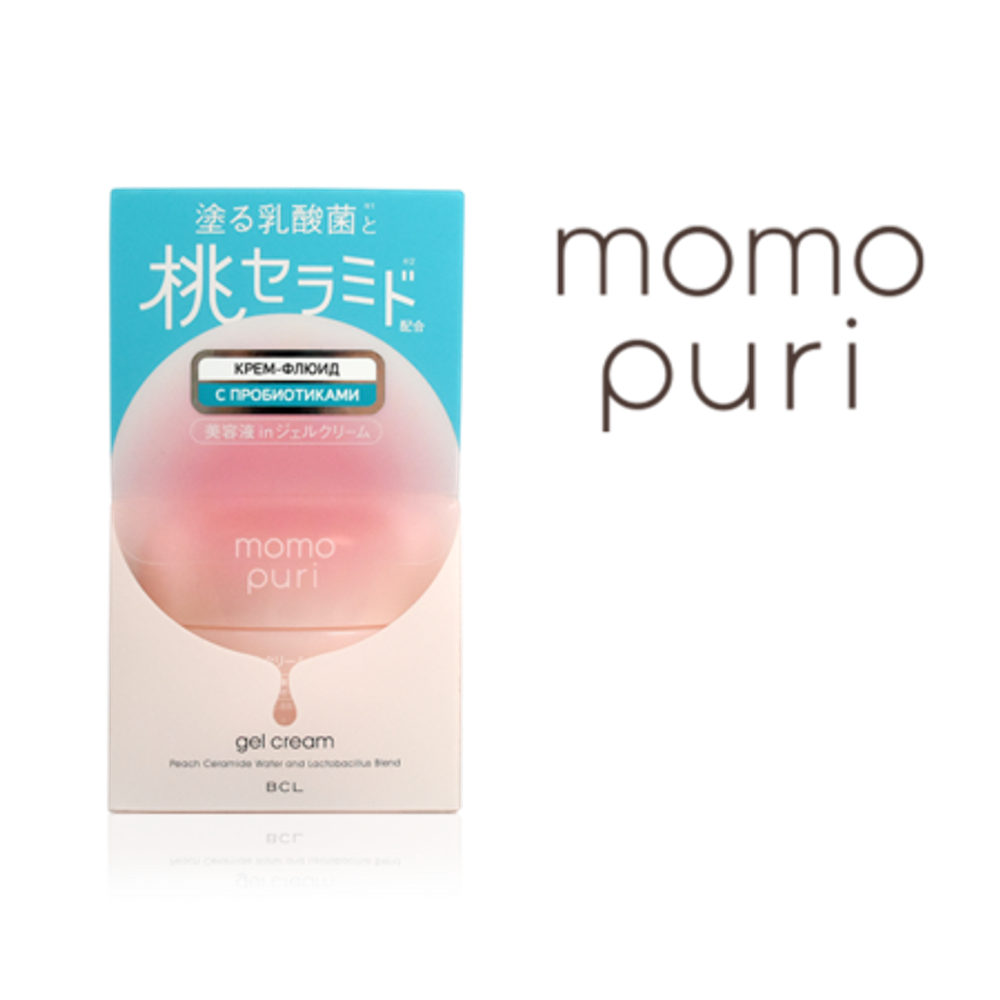 BCL MOMO PURI Крем-флюид с лактобактериями, витаминами А,C,E и керамидами 80 г (Япония)