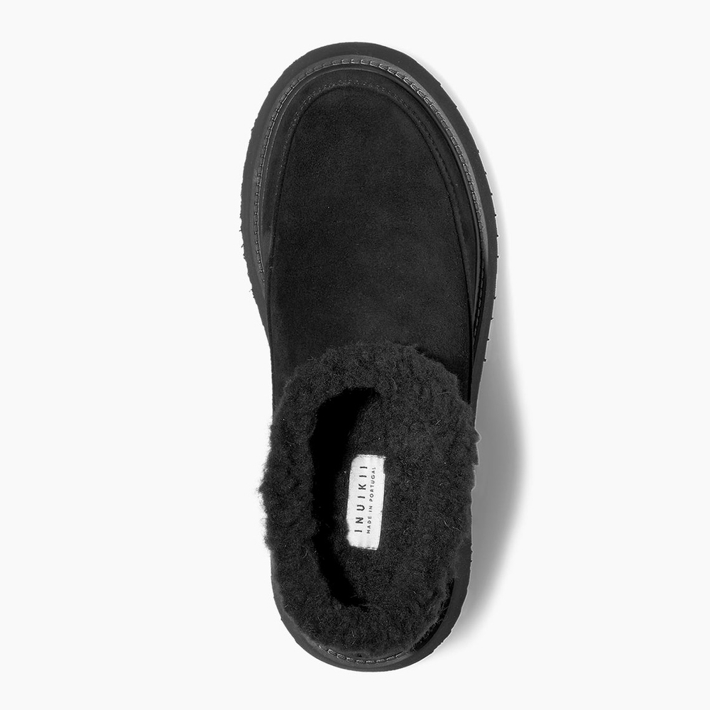 Замшевые полуботинки INUIKII Classik Micro black на меху