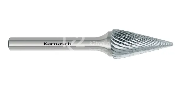 Борфреза твердосплавная Karnasch форма M (конус), 3х8х3х38 мм, универсальная насечка HP-3, без покрытия, арт. 11.3091-010