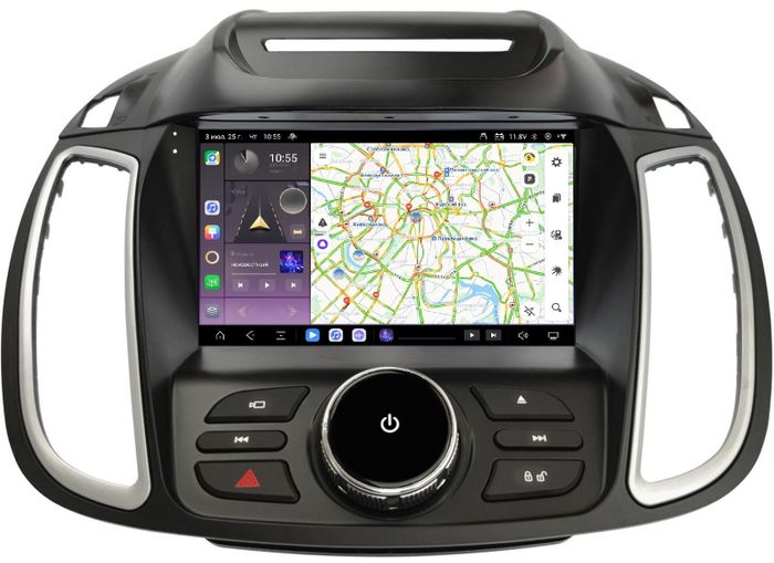 Магнитола для Ford Kuga 2 2012-2019 (без SYNC 3) - Kuberg SF-9203-1 (рамкка 9") QLed+2K, Android 13, Быстрейшая, CarPlay, 4G SIM-слот