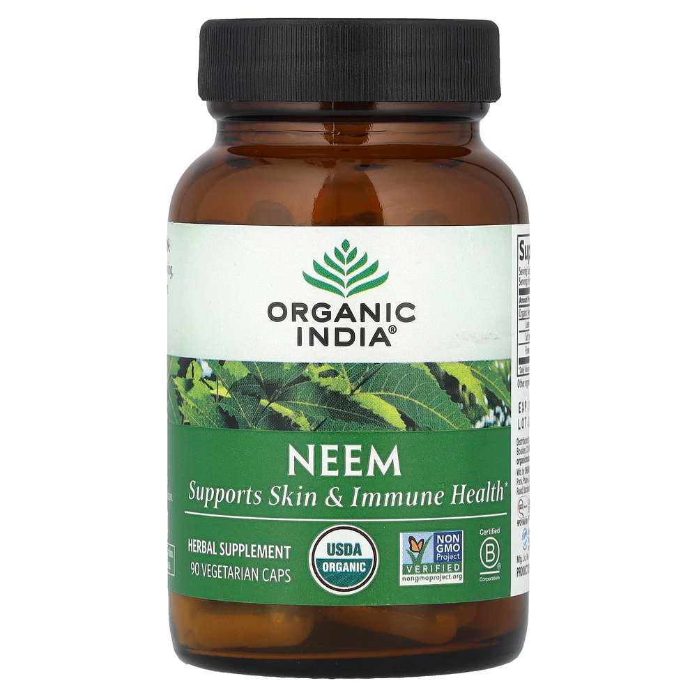 Organic India, ним, 90 вегетарианских капсул