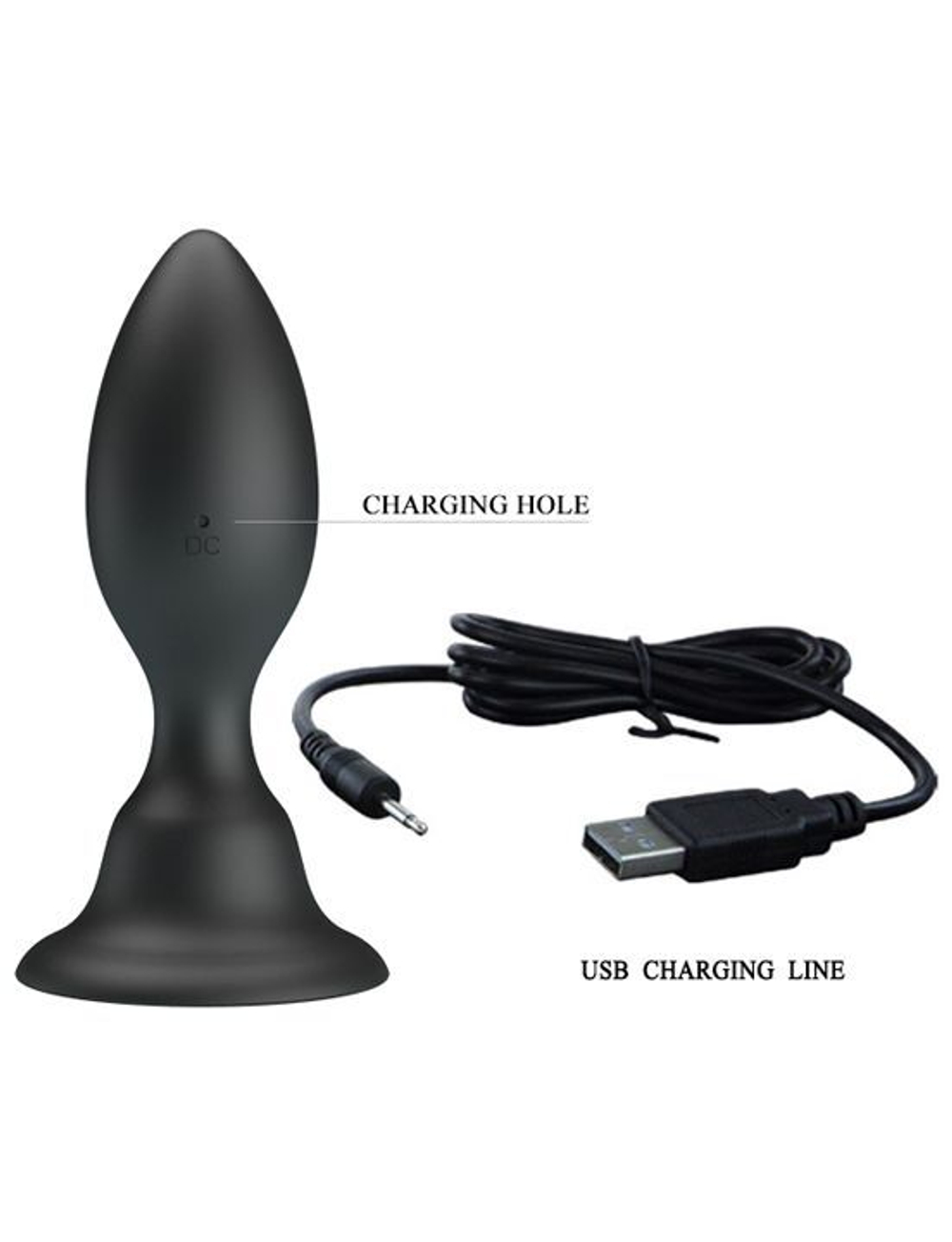 Анальный стимулятор с вибрацией BI-040076W-MR