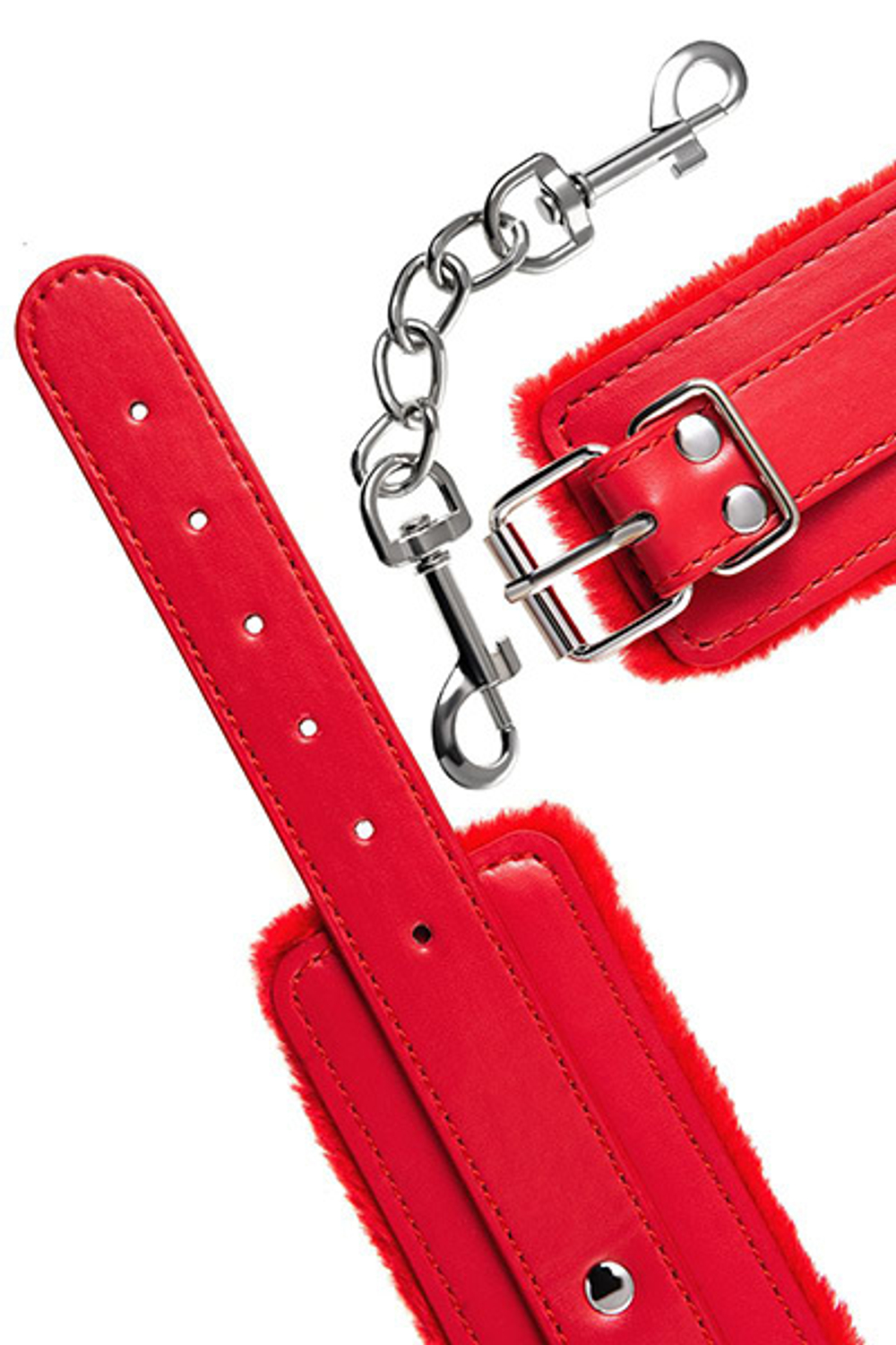 Красные оковы из искусственной кожи ToyFa Anonymo 310155
