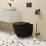 Унитаз Queen 113T20201R (570*360*400) ЧЁРНЫЙ МАТОВЫЙ подвесной БЕЗОБОДКОВЫЙ, 1 место