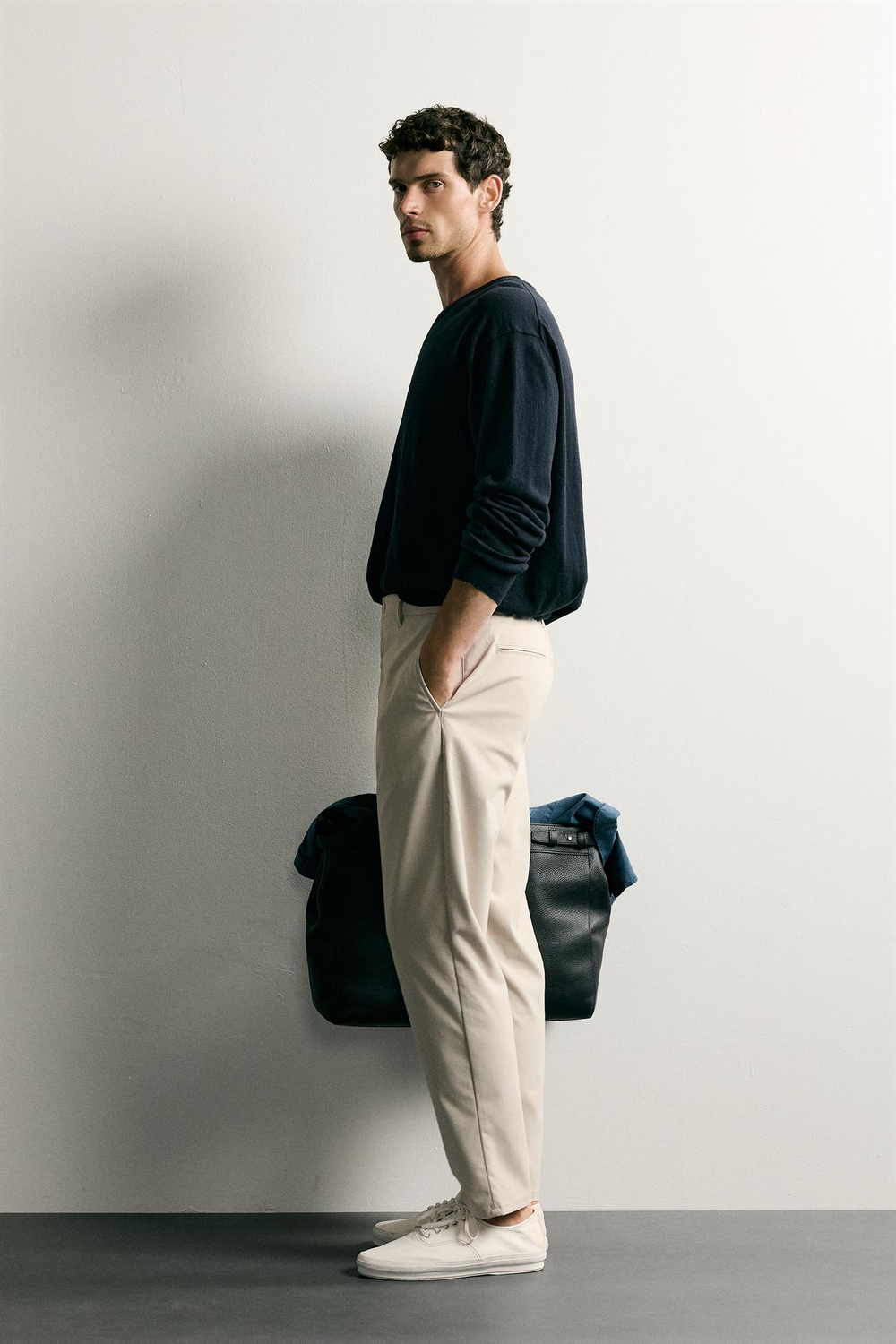 ZARA БРЮКИ SLIM FIT COMFORT, КАМЕННО-СЕРЫЙ
