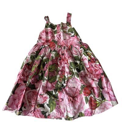 Сарафан с пионами от Дольче Габбана , 7/8 лет, б/у, хлопок с подкладом, 5000₽