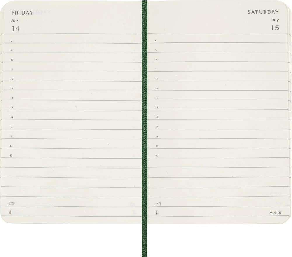 Ежедневник Moleskine Classic Soft (DSK1512DC2) 9х14см мягкая обложка зеленый