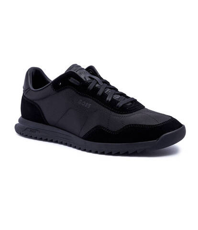 Кожаные кроссовки BOSS BLACK - черный(50517276)