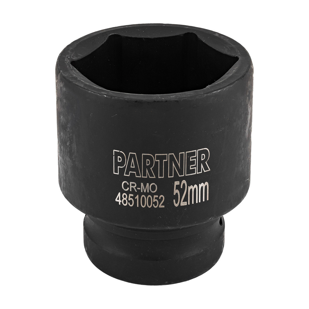 Головка ударная глубокая 52мм (6гр),1'' Partner PA-48510052