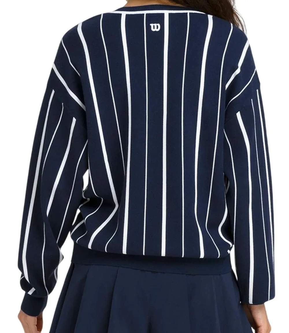 Женская Кофта теннисная Wilson Riviera Sweater - небесный