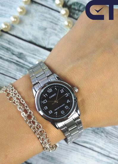 Casio LTP-V001D-1B — женские часы с классическим дизайном