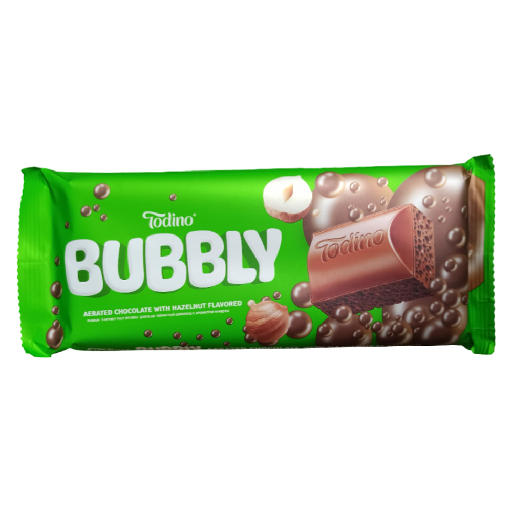 "BUBBLY" пористый шоколад с ароматом фундука 90гр