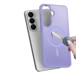 Чехол светло-фиолетового цвета с MagSafe для Samsung Galaxy S26, серия Yind Series от Dux Ducis