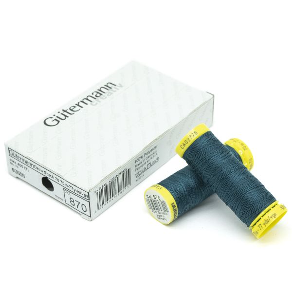 Нитки отделочные Gutermann Deco Stitch 70 (70 метров), 5 кат. | 870 малахит