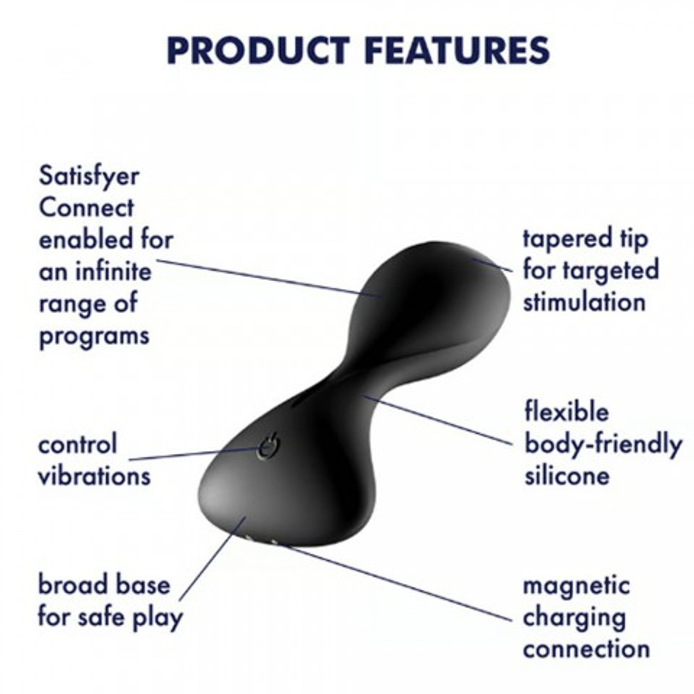 Анальный вибратор Satisfyer Trendsetter черный (Connect App)