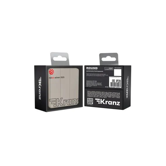 Выключатель трехклавишный KRANZ Miele Round Шелк KR-78-0707-7