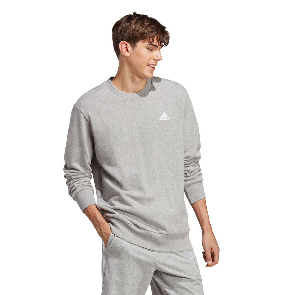Мужская кофта теннисная adidas Essentials French Terry Embroidered Small Logo Sweatshirt Men - Grey