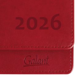 Планинг датированный 2026 305х140 мм GALANT "Ritter" под кожу красный (117237)