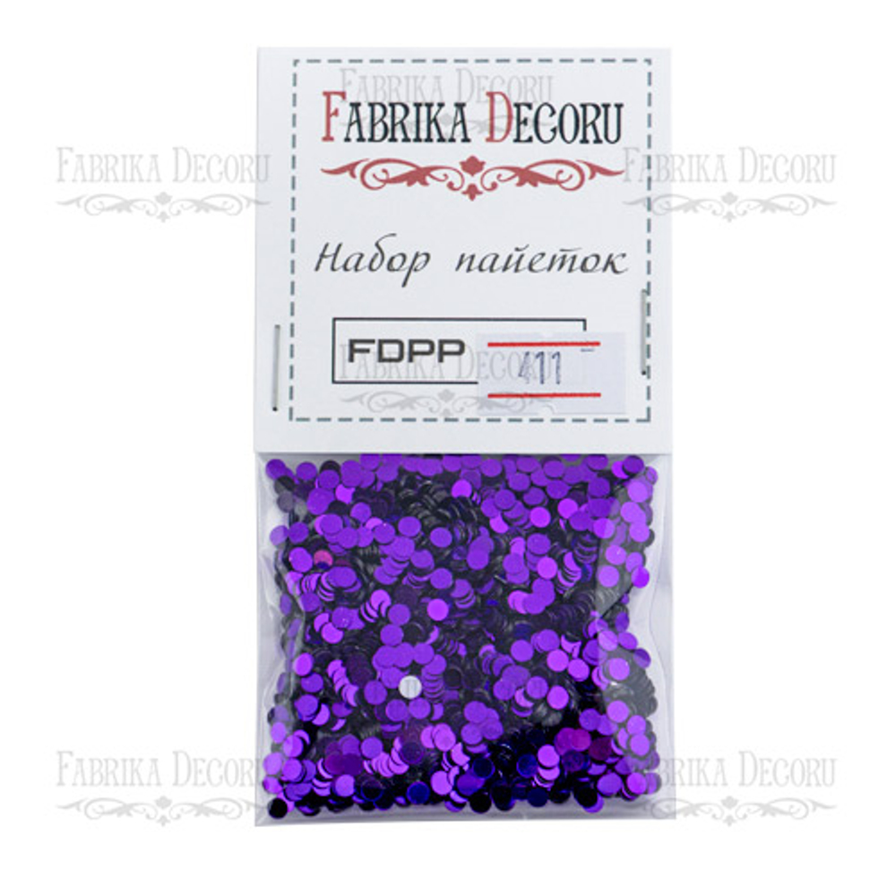 Fabrika Decoru Набор пайеток №411, 4мм, Fabrika Decoru