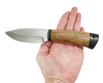 Нож для снятия шкур, Добрый, 95х18, орех, АиР